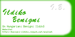 ildiko benigni business card